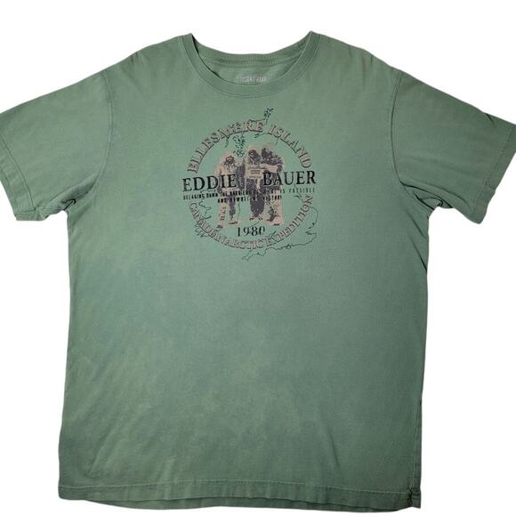 Eddie Bauer Ellesmere Island T-Shirt Size L Legend Wash Super Soft Graphic Tee - Picture 1 of 12